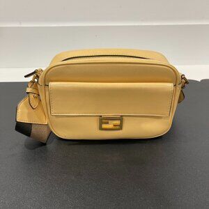 Fendi Baguette Leather Yellow Camera Bag (JB1396)